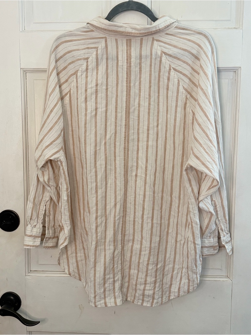 Aerie Striped Button-Up Shirt Beach cover shirt - Picture 2 of 5